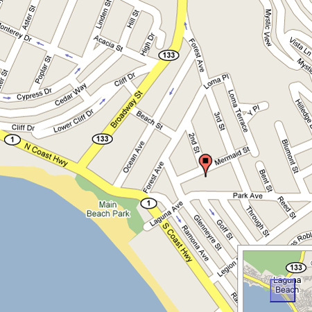 GOOGLE MAPS Blue House Studio Laguna Beach, California